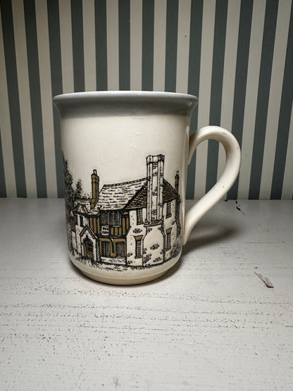 Mug décor maisons England - produit chiné