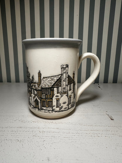 Mug décor maisons England - produit chiné