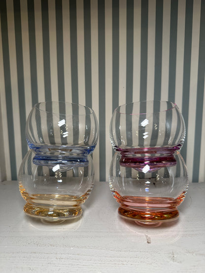 Verre à base colorée - produit chiné