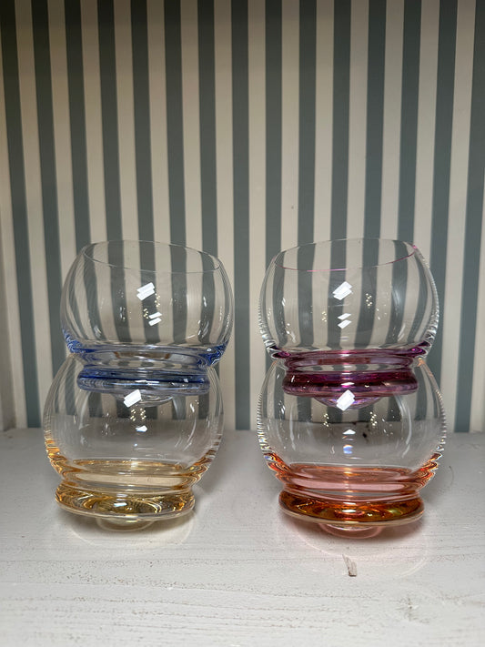 Verre à base colorée - produit chiné