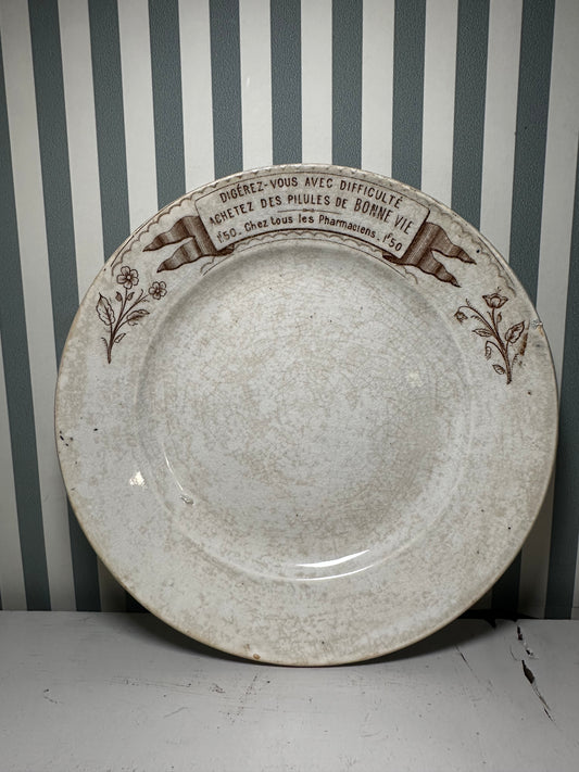 Assiettes publicitaire “Pilules de Bonne Vie” - produits chinés