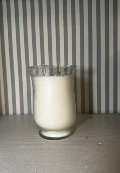 Bougie grand verre transparent - cachemire & soie