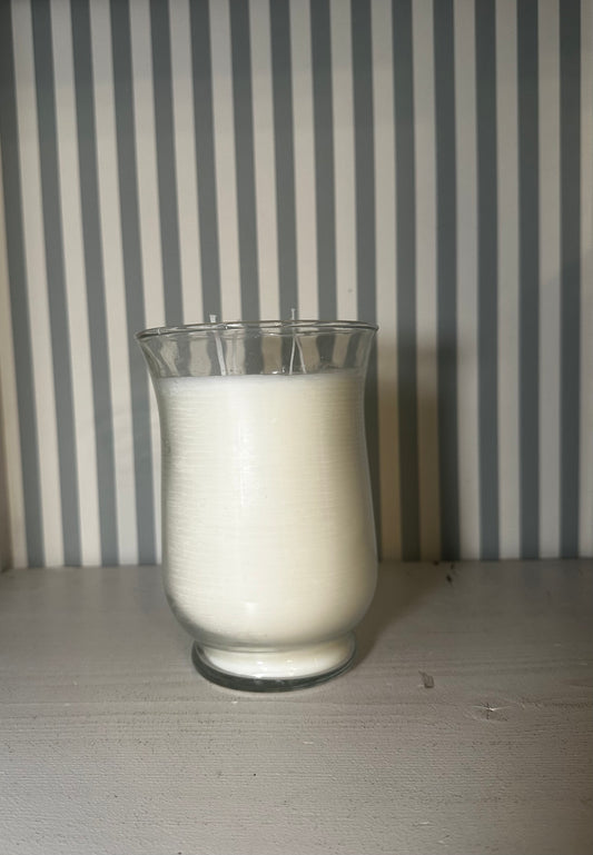 Bougie grand verre transparent - cachemire & soie