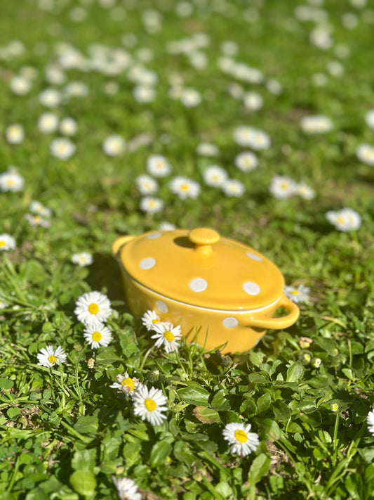 Mini cocotte à pois - produit chiné
