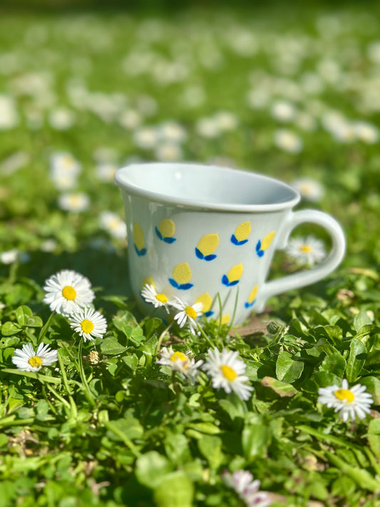 Tasse à motif citrons - produit chiné