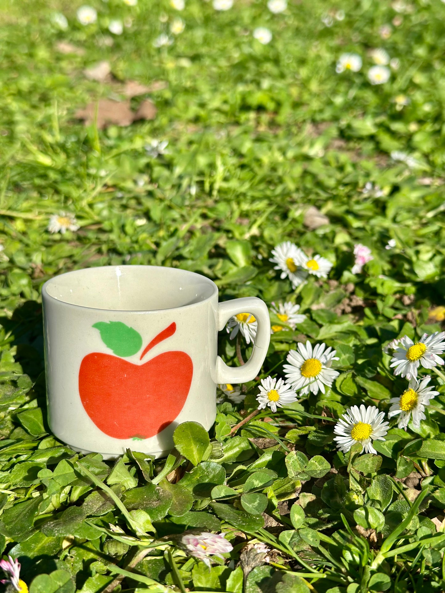 Tasse espresso pomme  - produit chiné