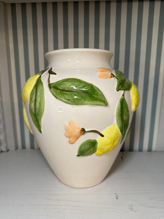 Grand vase citrons - produit chiné