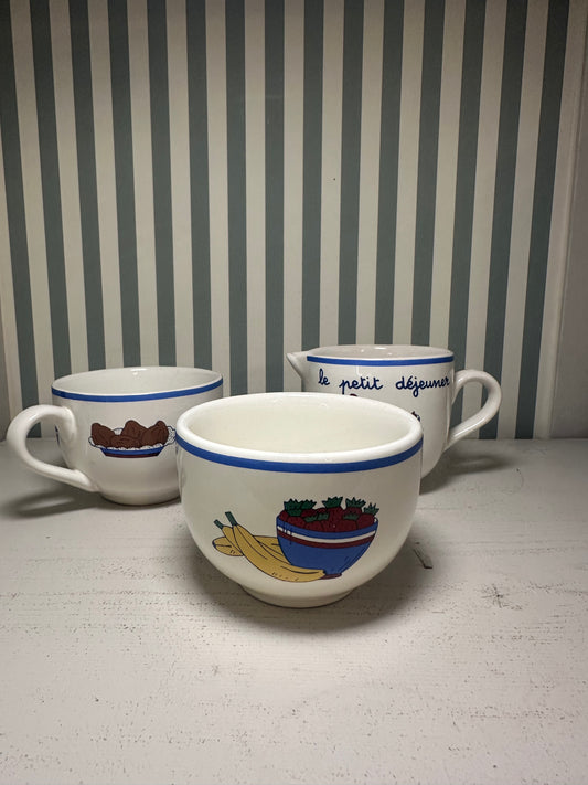 Ensemble petit déjeuner rétro - produits chinés