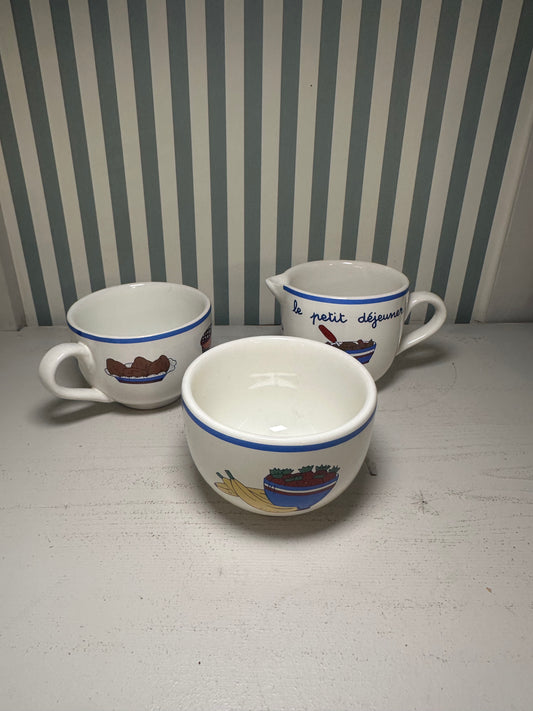 Ensemble petit déjeuner rétro - produits chinés