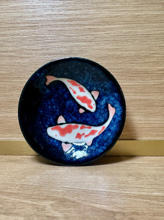 Coupelle carpes koï - produit chiné