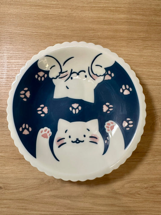 Assiette chats porte-bonheur - produit chiné