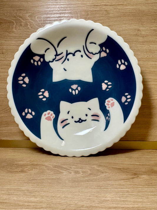 Assiette chats porte-bonheur - produit chiné