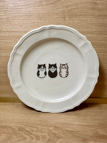 Assiettes motif chats (2 tailles) - produits chinés