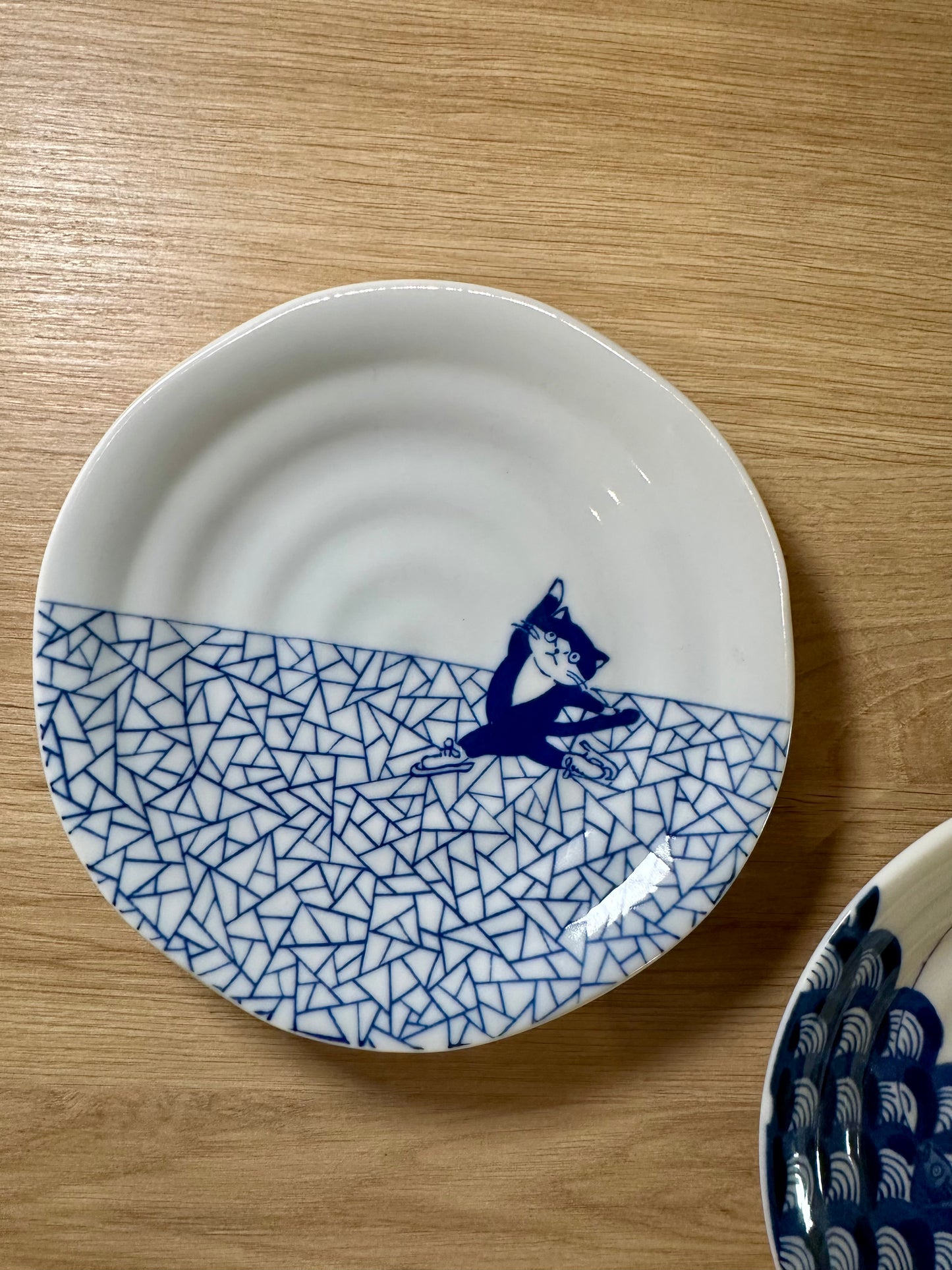 Assiettes à dessert chat - produits chinés