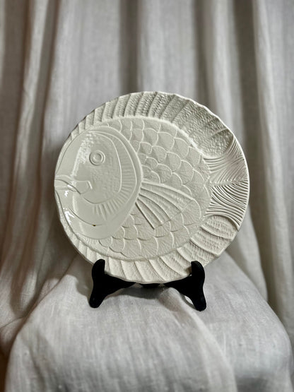 Assiette poisson Sarreguemines - produit chiné