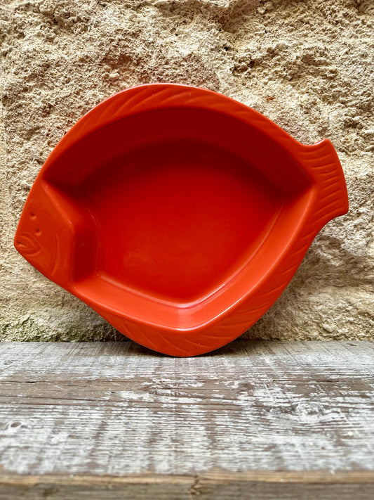 Grand plat poisson vintage - produit chiné