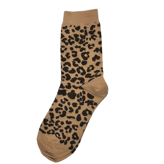 Duo de chaussettes Sand Leopard & Black Tokyo avec broche Nœud