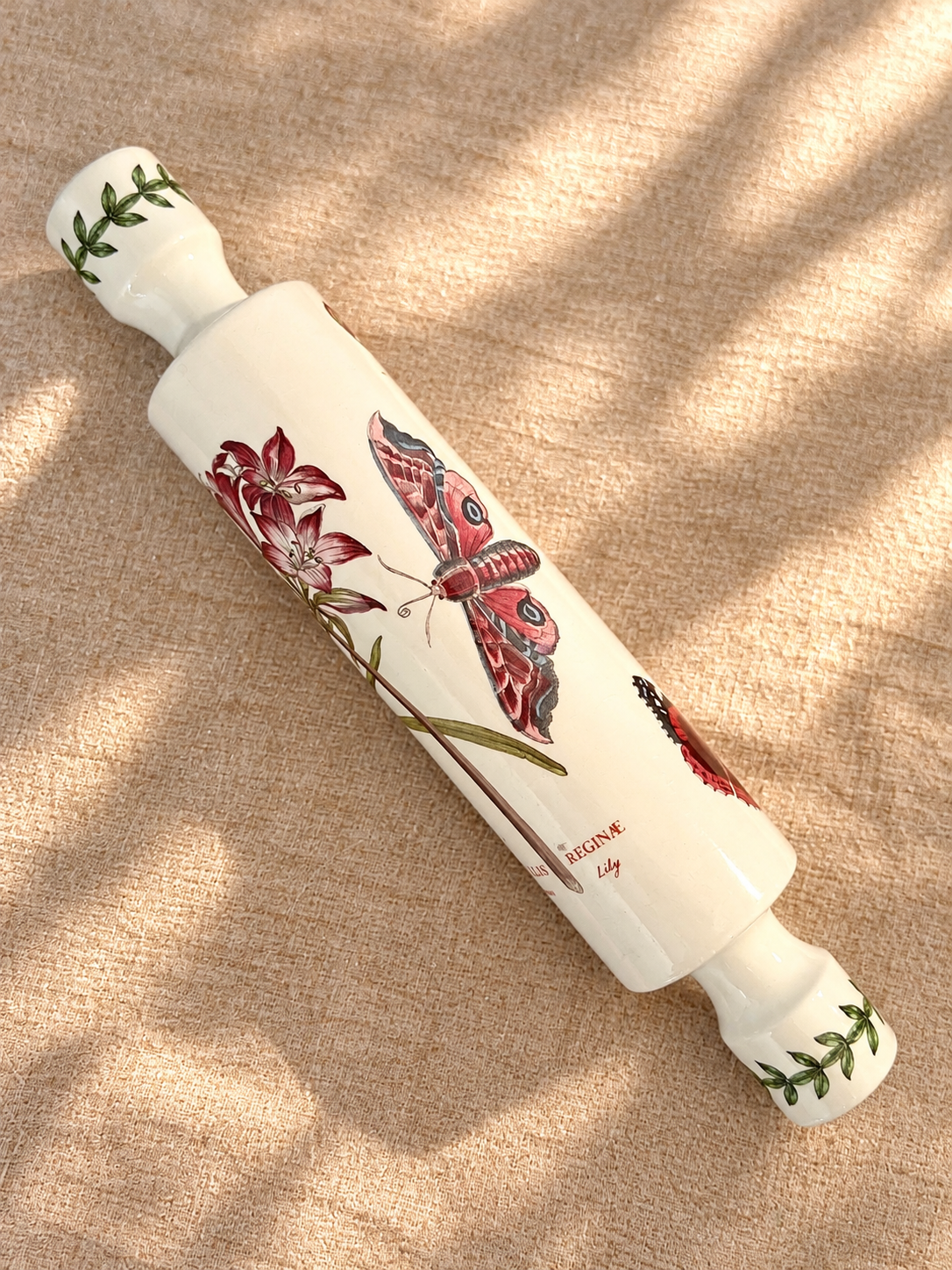 Rouleau à pâtisserie creux en céramique - objet chiné