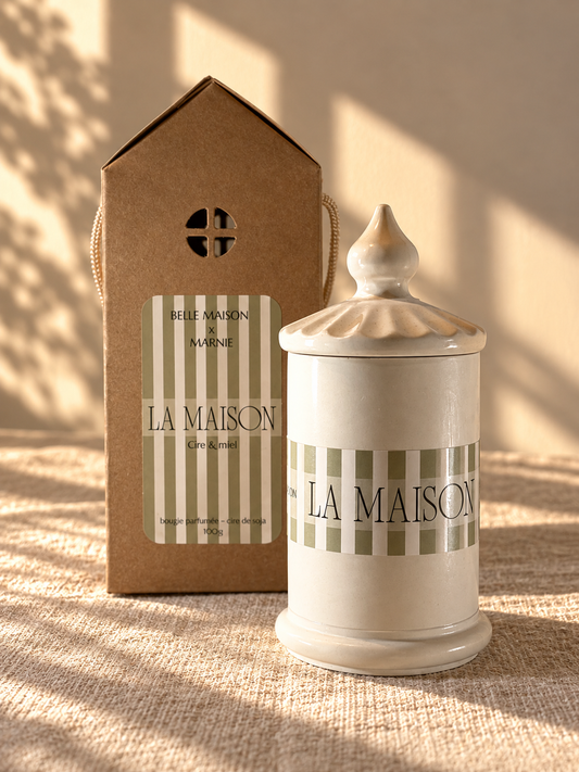 Bougie La maison - cire et miel