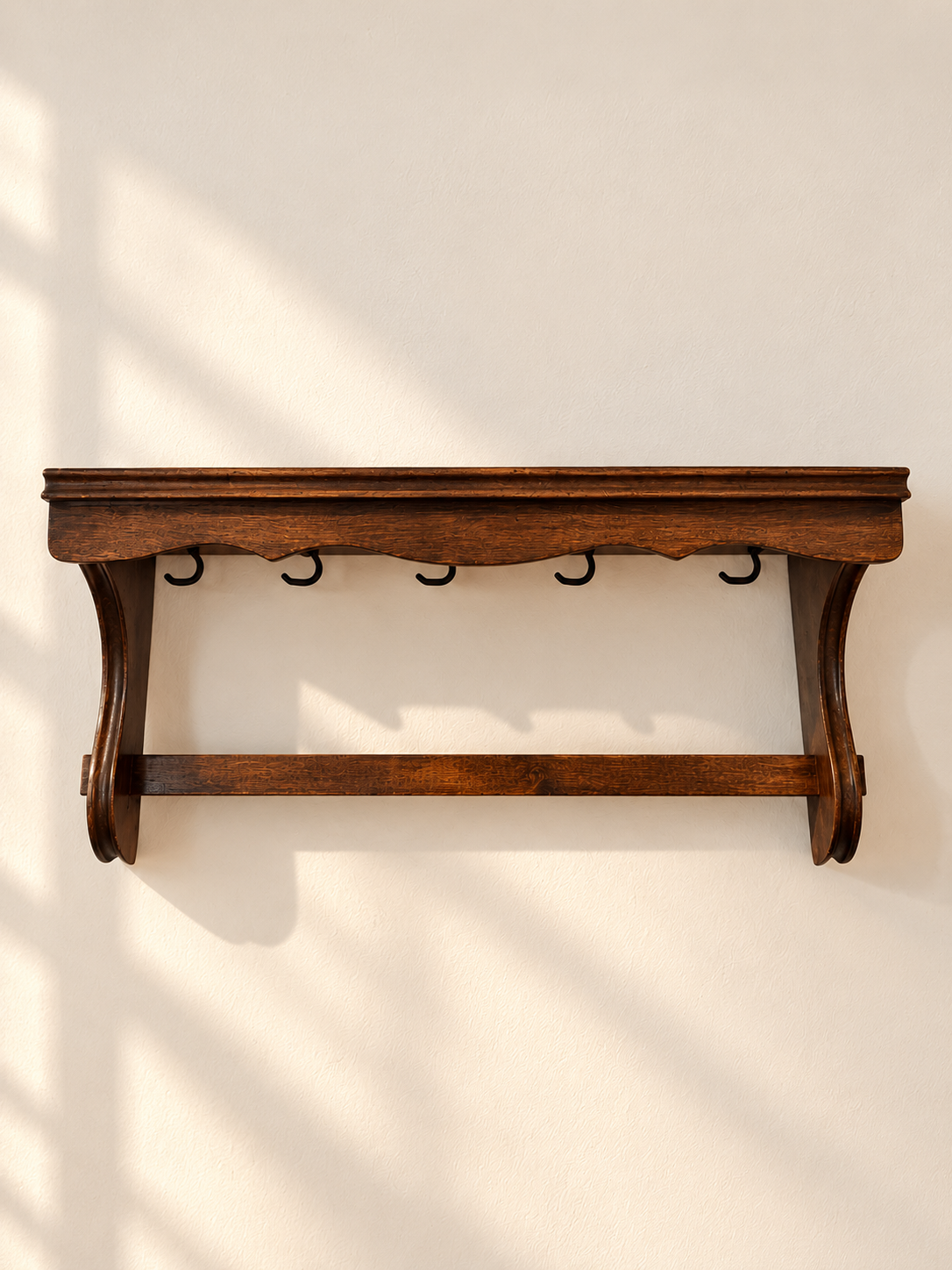 Petite étagère murale en bois - objet chiné