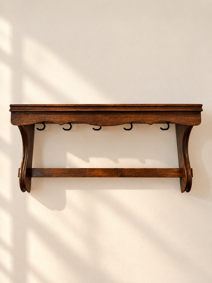 Petite étagère murale en bois - objet chiné