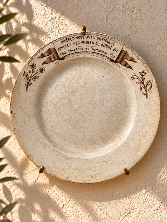 Assiettes publicitaire “Pilules de Bonne Vie” - produits chinés