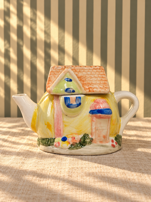 Théière cottage anglaise - produit chiné