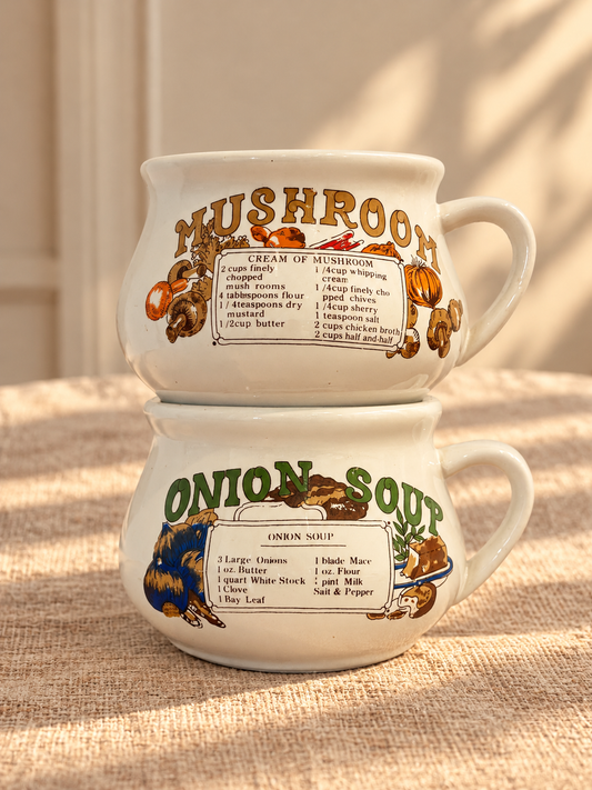 Bol à soupe vintage “Recette” - produit chiné
