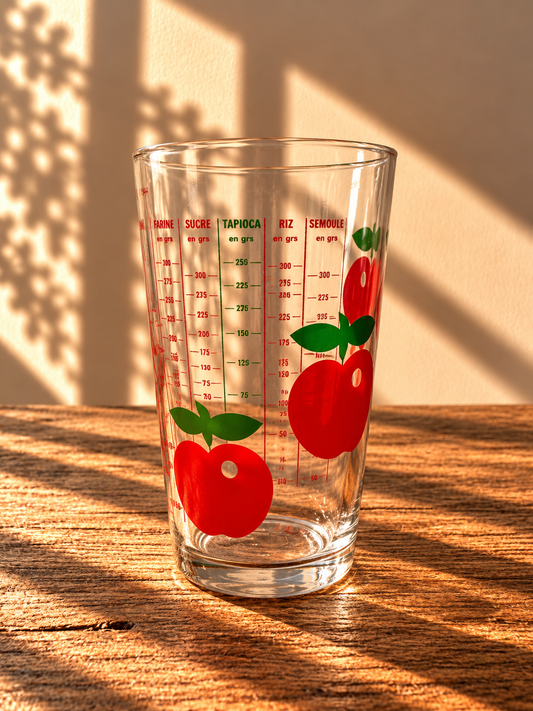 Verre doseur Henkel pommes rétro – produit chiné