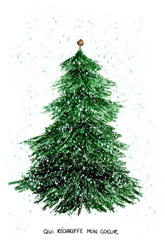 Illustration à l'aquarelle - Qui réchauffe mon coeur