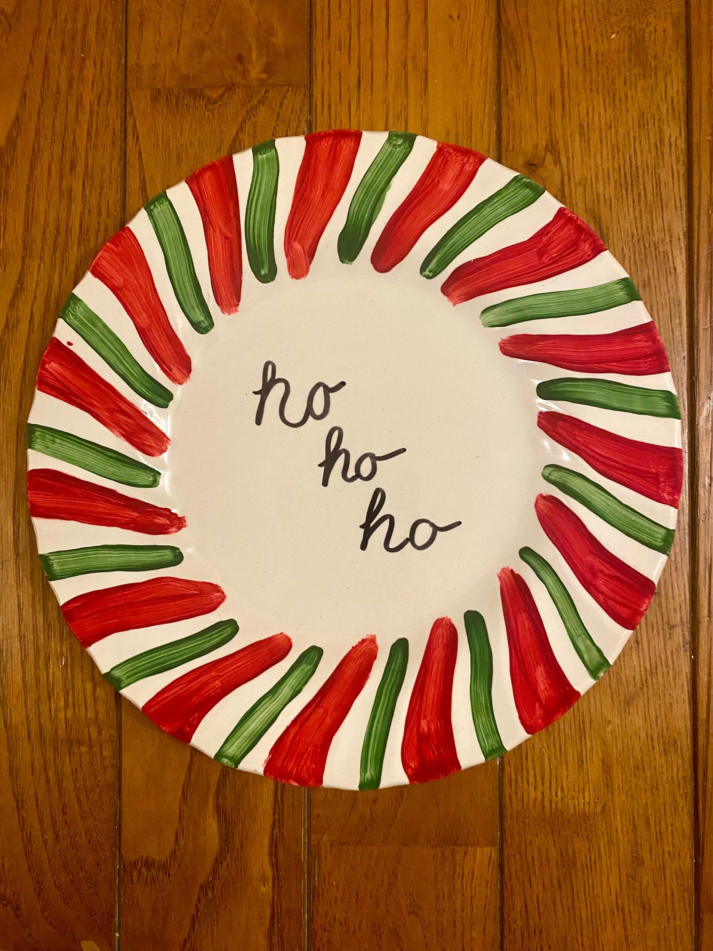 Assiette décorative "Ho Ho Ho" - produit chiné