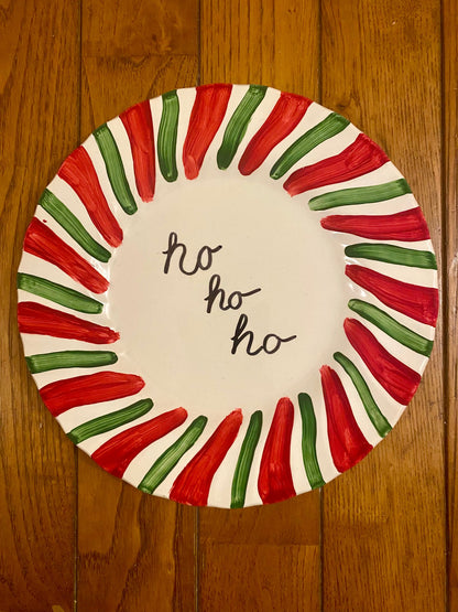 Assiette décorative "Ho Ho Ho" - produit chiné