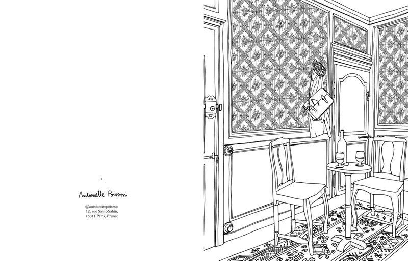 Intérieurs de Zoé de Las Cases (cahier de coloriage)
