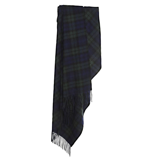 Plaid tartan en laine d'agneau