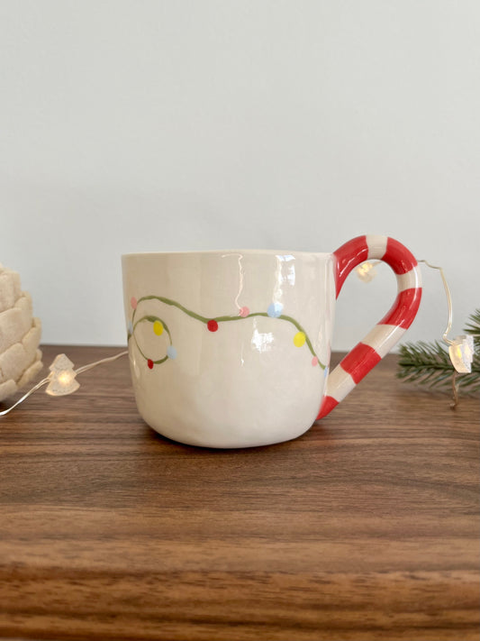 Mug Guirlande de Noël – création artisanale