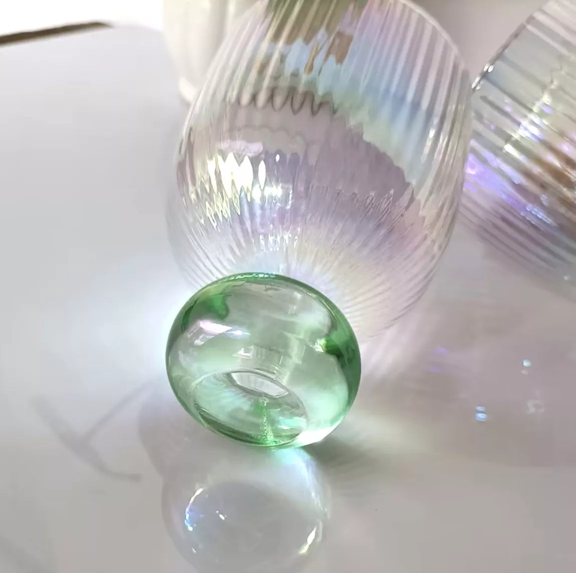 Verres à vin nervuré